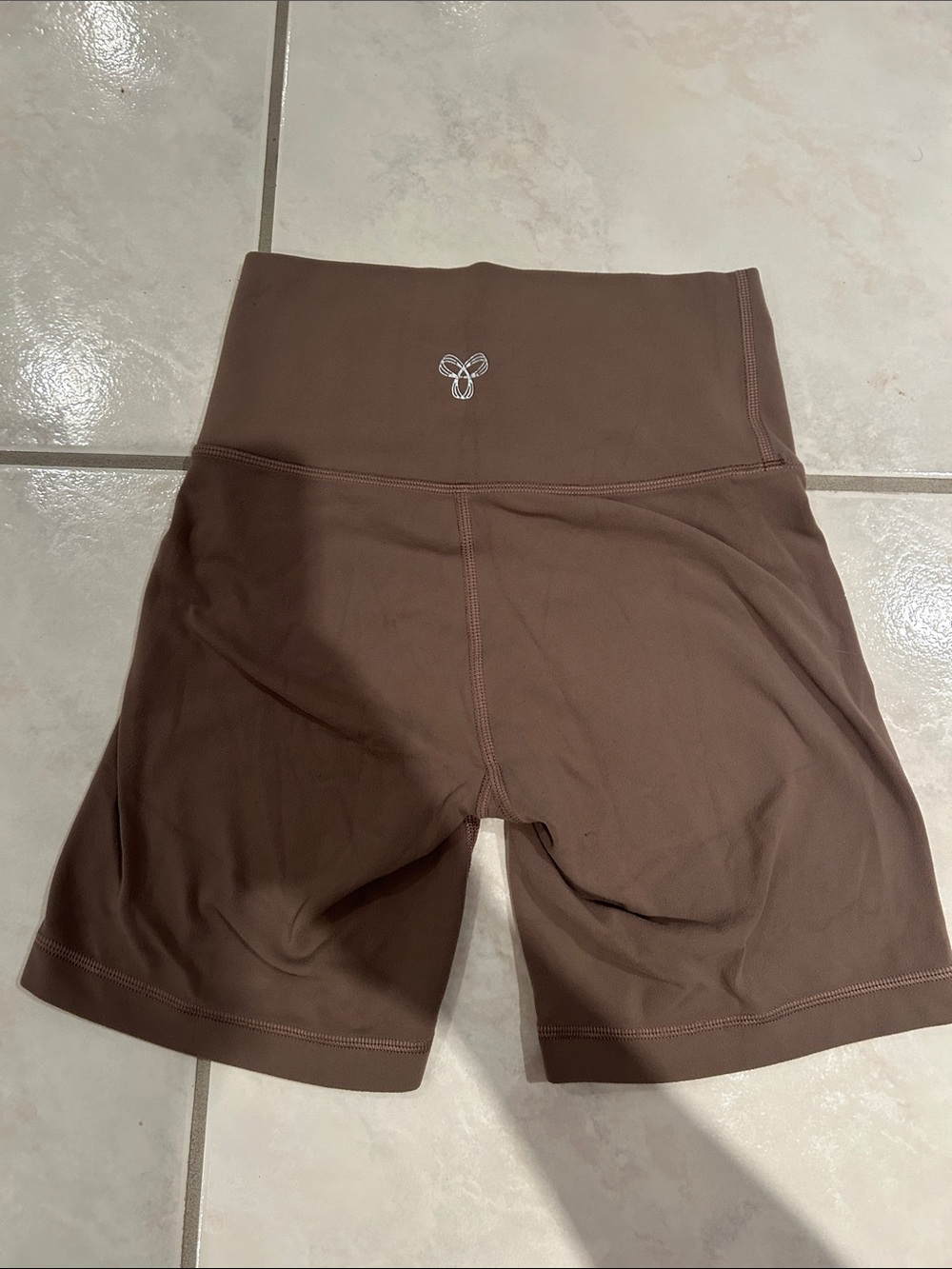 TNA ARITZIA High-Waist Taupe Biker Shorts